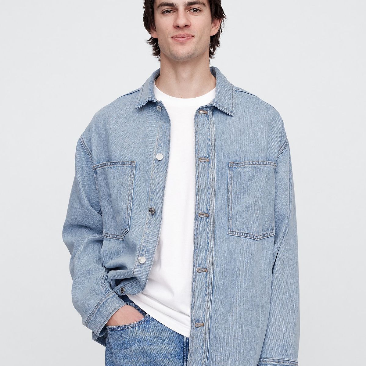 GAP - Chaqueta Hombre Denim Ultrasoft Azul Gap