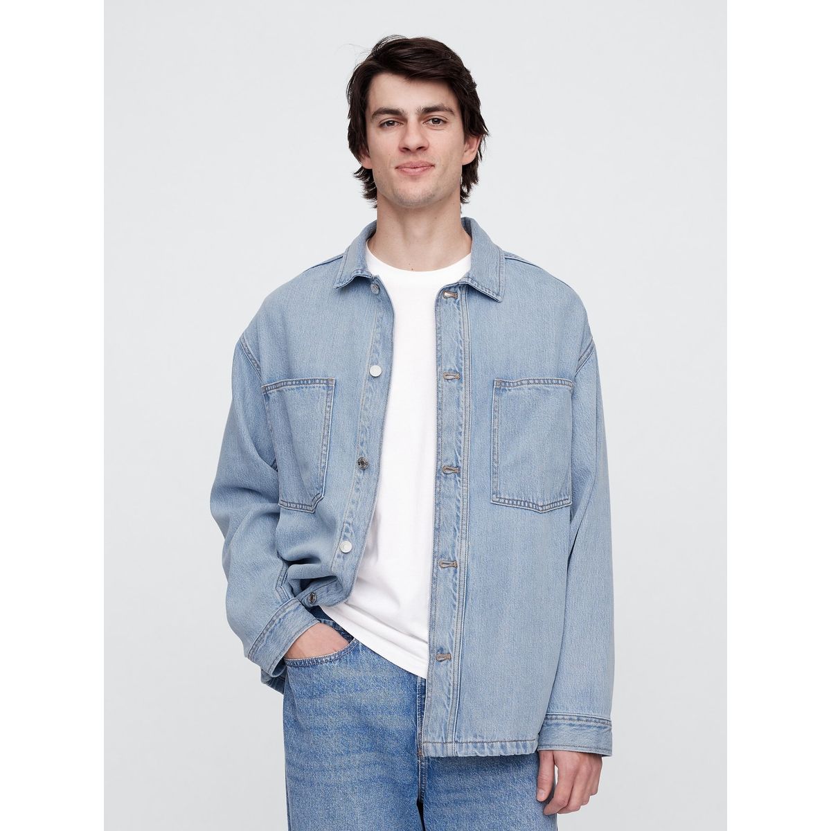 GAP - Chaqueta Hombre Denim Ultrasoft Azul Gap