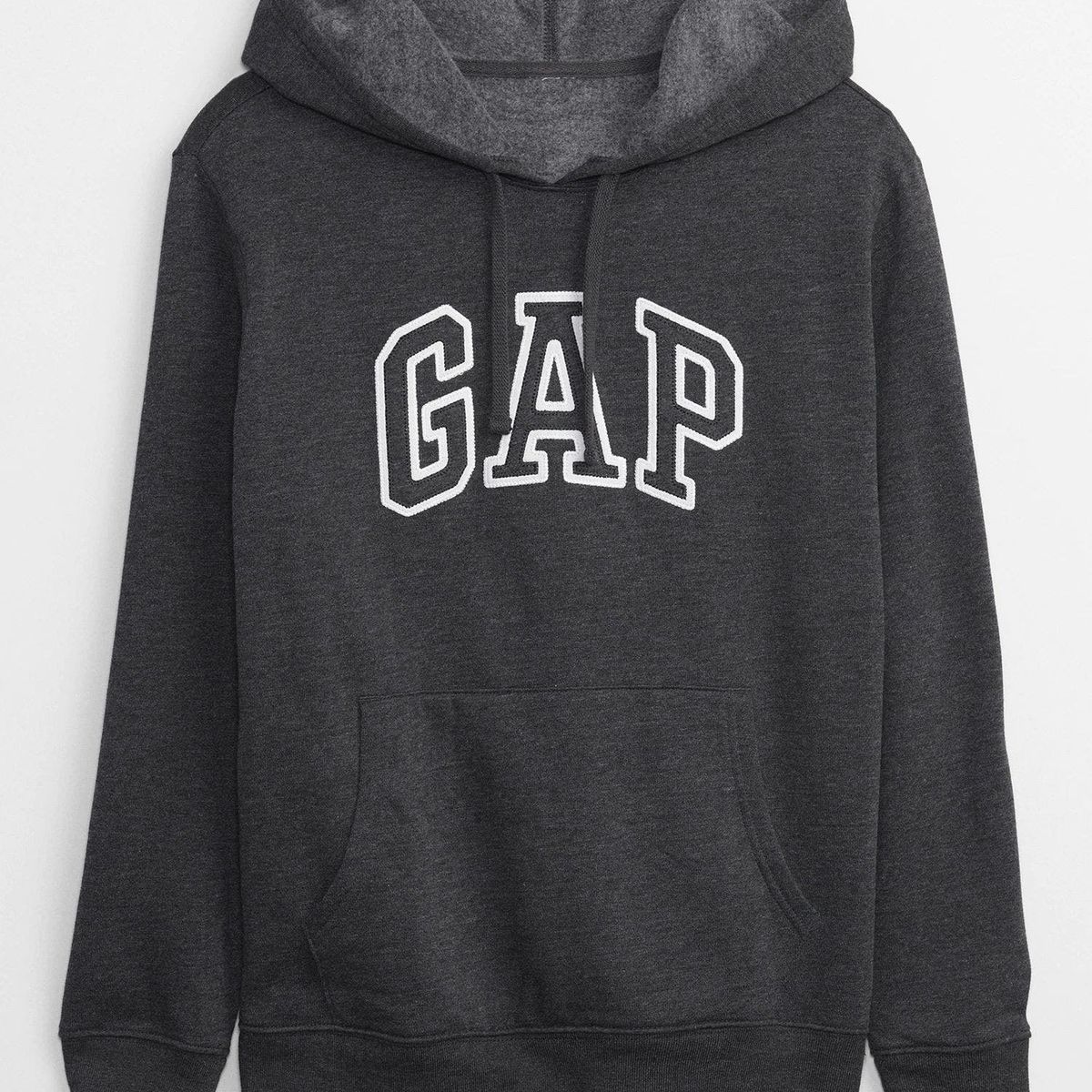GAP - Polerón Mujer Logo Sin Cierre Gris Gorro Gap
