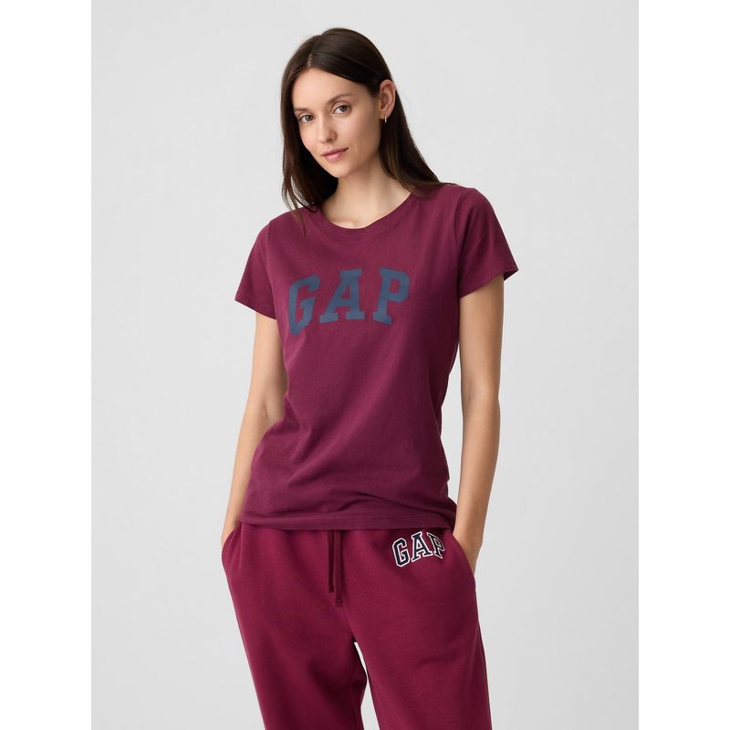 GAP - Polera Mujer Classic Manga Corta Rojo Gap