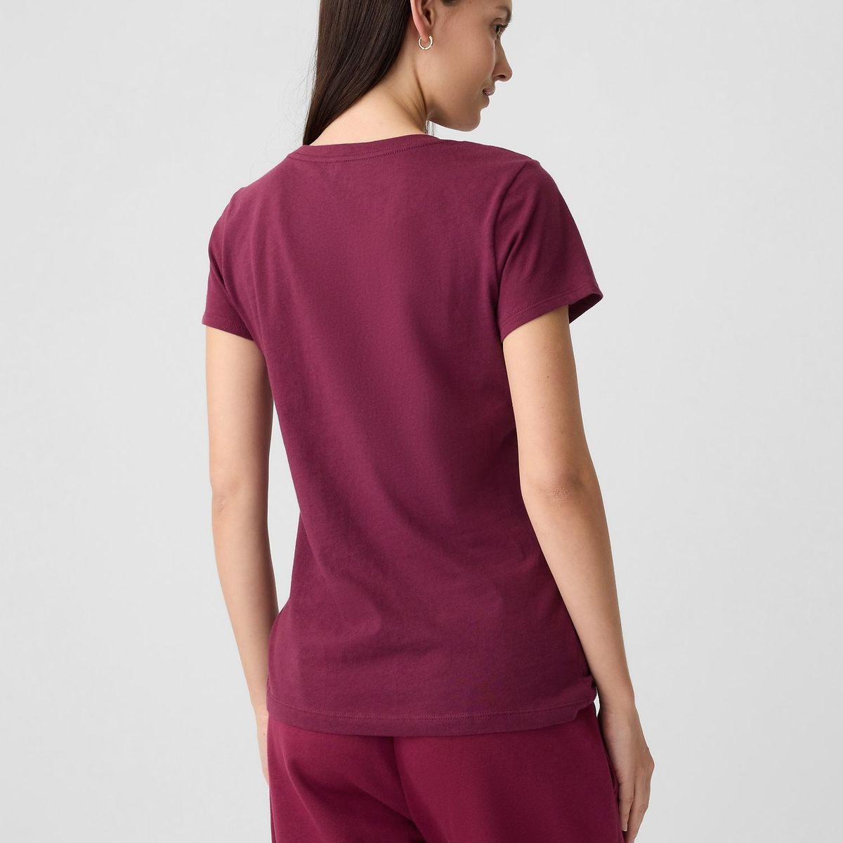 GAP - Polera Mujer Classic Manga Corta Rojo Gap