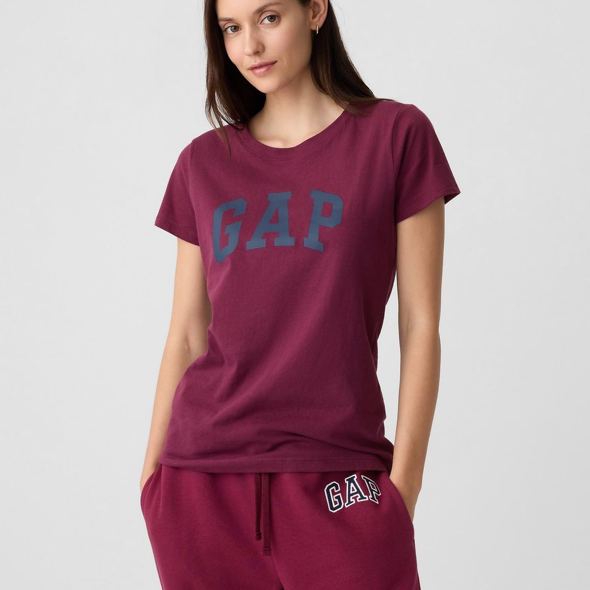 GAP - Polera Mujer Classic Manga Corta Rojo Gap