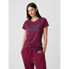 GAP - Polera Mujer Classic Manga Corta Rojo