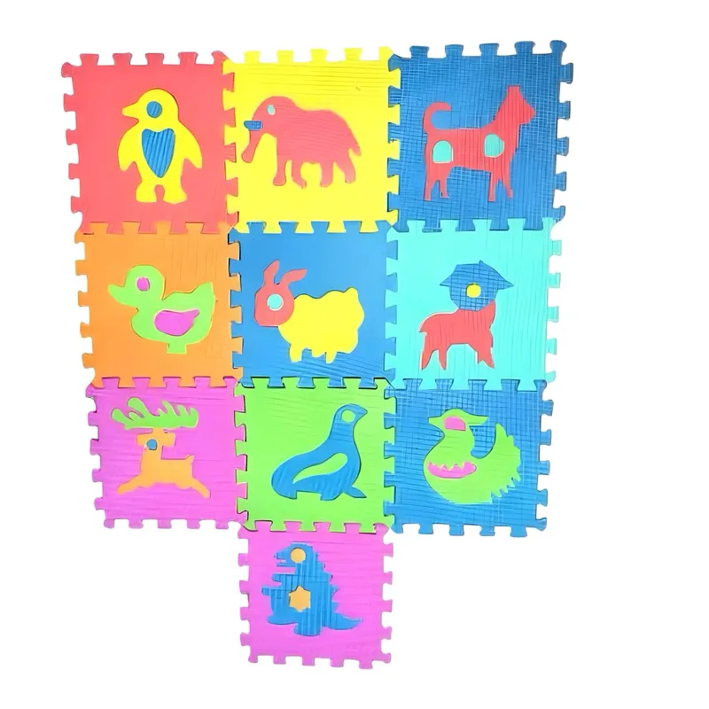 GENERICO - Alfombra gomaeva animales 10 pcs