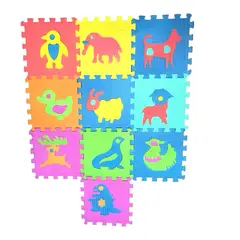 GENERICO - Alfombra gomaeva animales 10 pcs