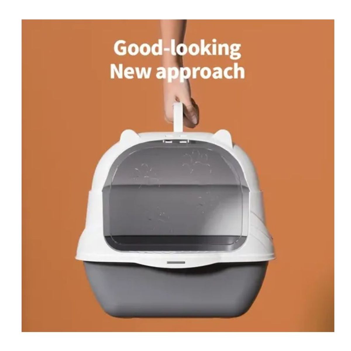 GENERICO - Arenero Baño Sanitario De Gatos Tapa Plegable Grande Azul