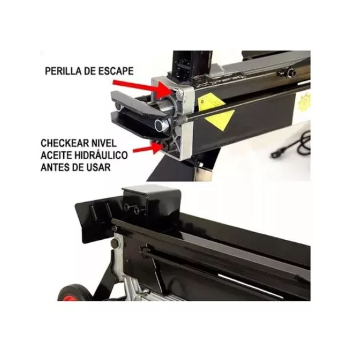 GENERICO - Astilladora Partidora Partidor Trozador De Leña 6 Ton 2200w