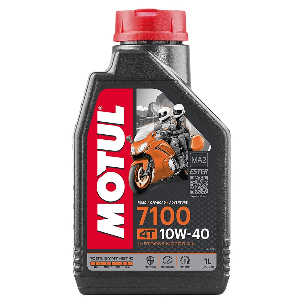 MOTUL - Aceite 10w40 7100 Full Sintetico 4t Motul 1 Lt