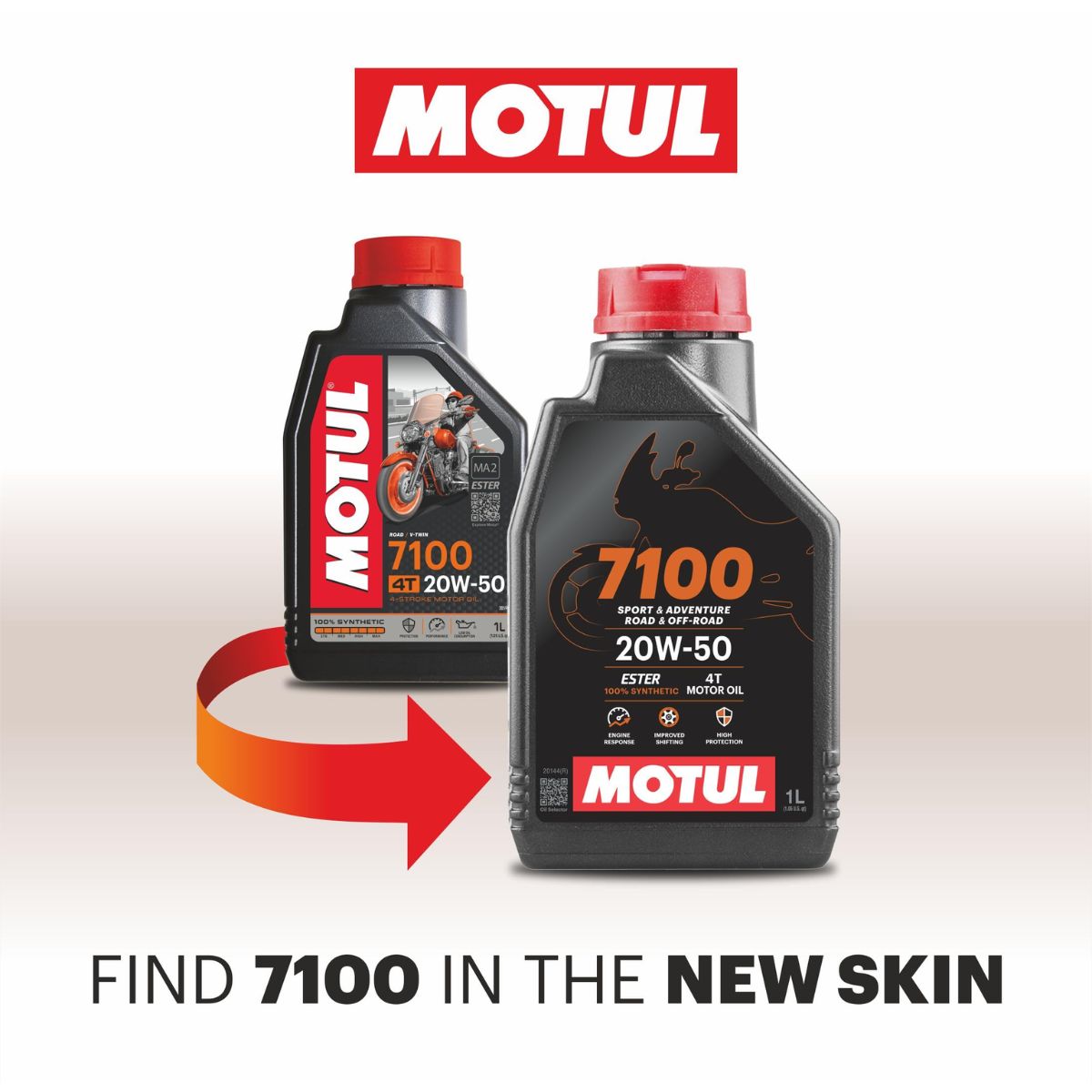 MOTUL - Aceite 10w40 7100 Full Sintetico 4t Motul 1 Lt