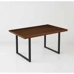 HABITA2 CHILE - Mesa Rectangular Industrial Madera Oscura140x90 cm