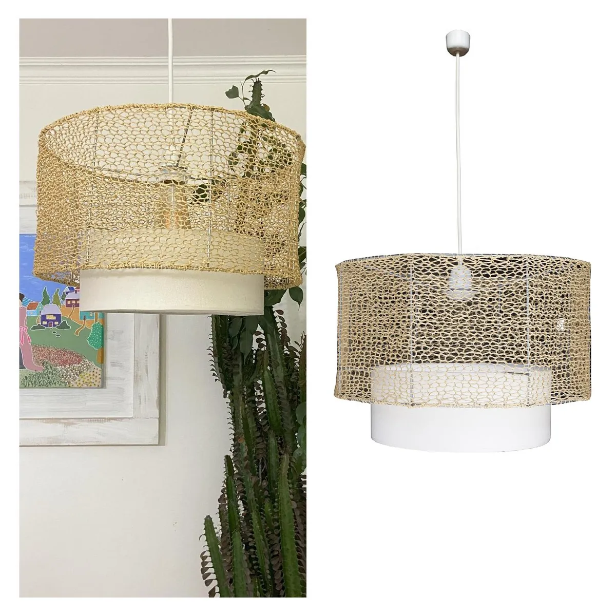 CAROLD STEVENS - Lámpara Colgante Bolonia Natural