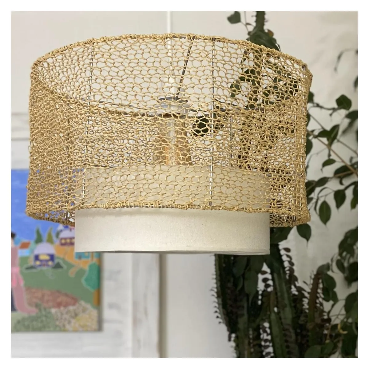 CAROLD STEVENS - Lámpara Colgante Bolonia Natural