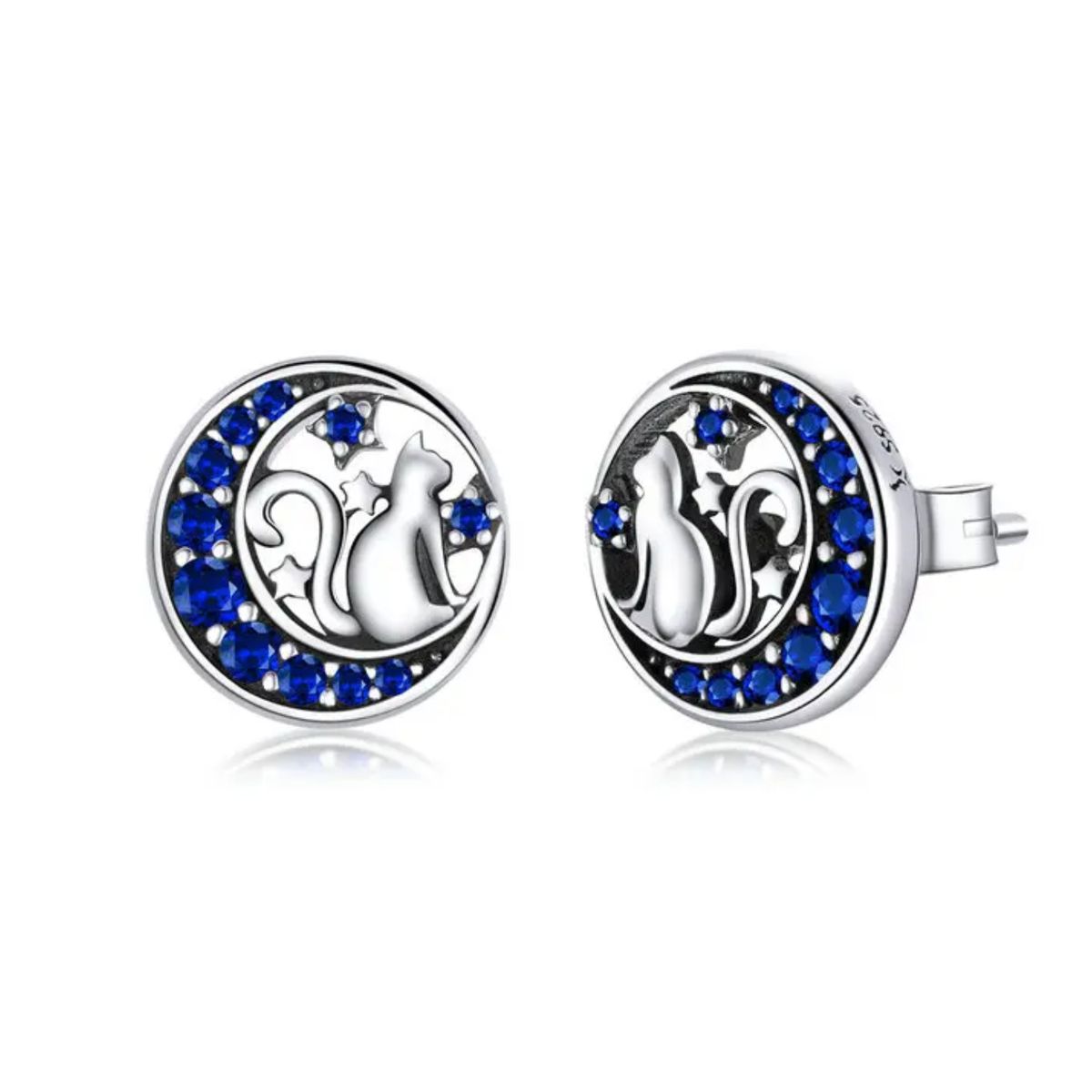 LK LUKSO - Aros Gato con Luna en Plata 925