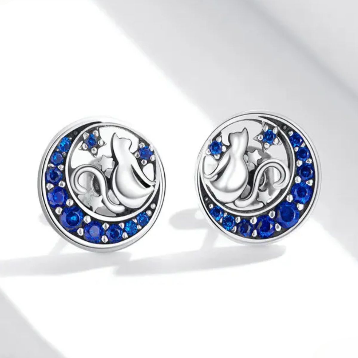 LK LUKSO - Aros Gato con Luna en Plata 925