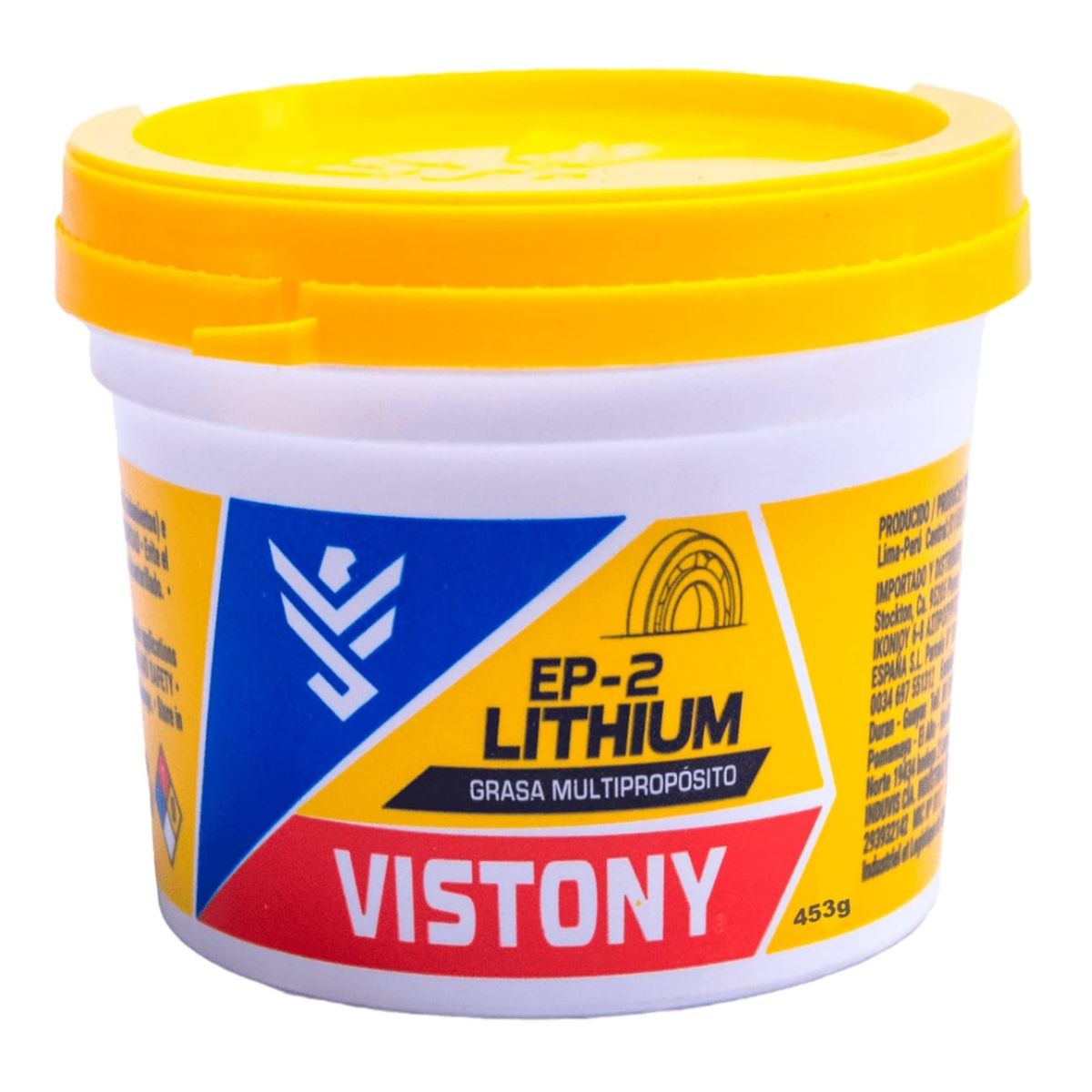 VISTONY - Grasa Rodamientos Multiproposito Ep2 Amarilla Vistony 453 Gr