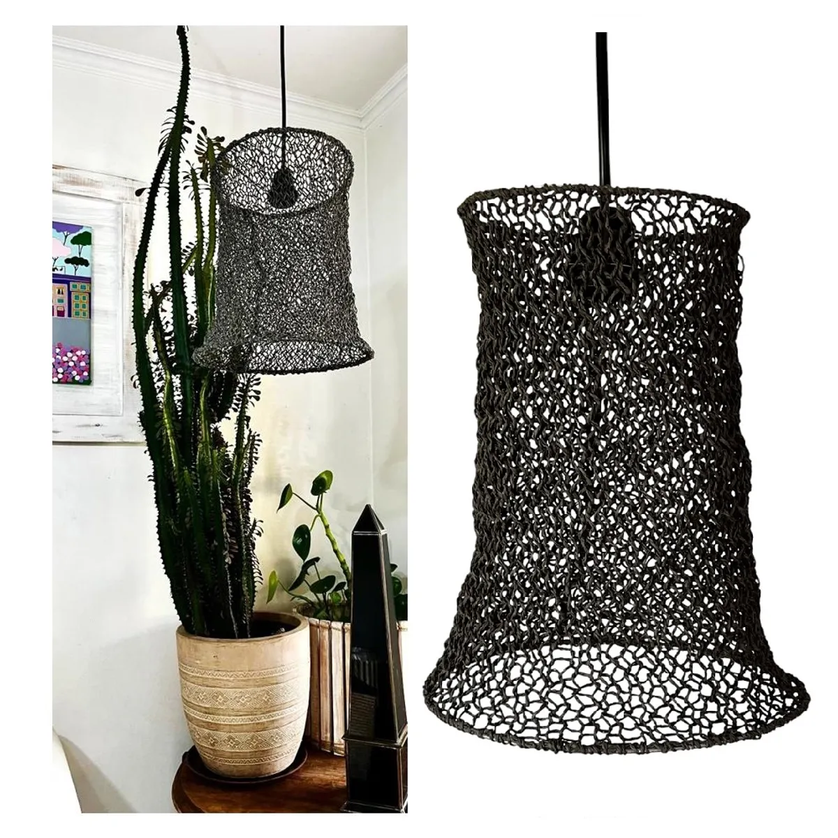 CAROLD STEVENS - Lámpara Colgante Acero Grande