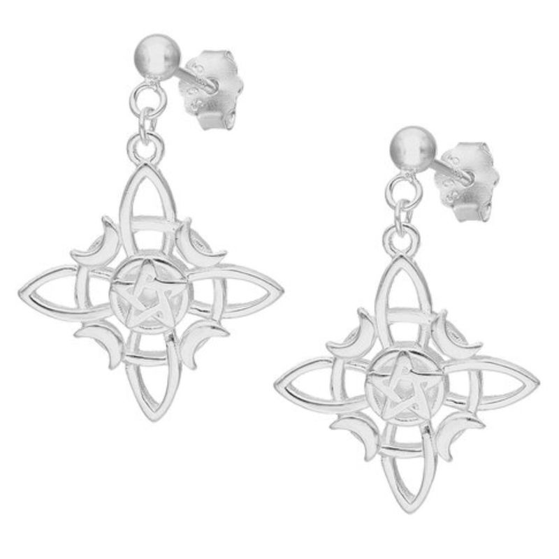 GENERICO - Aros Esfera Nudo de Brujas Plata 925