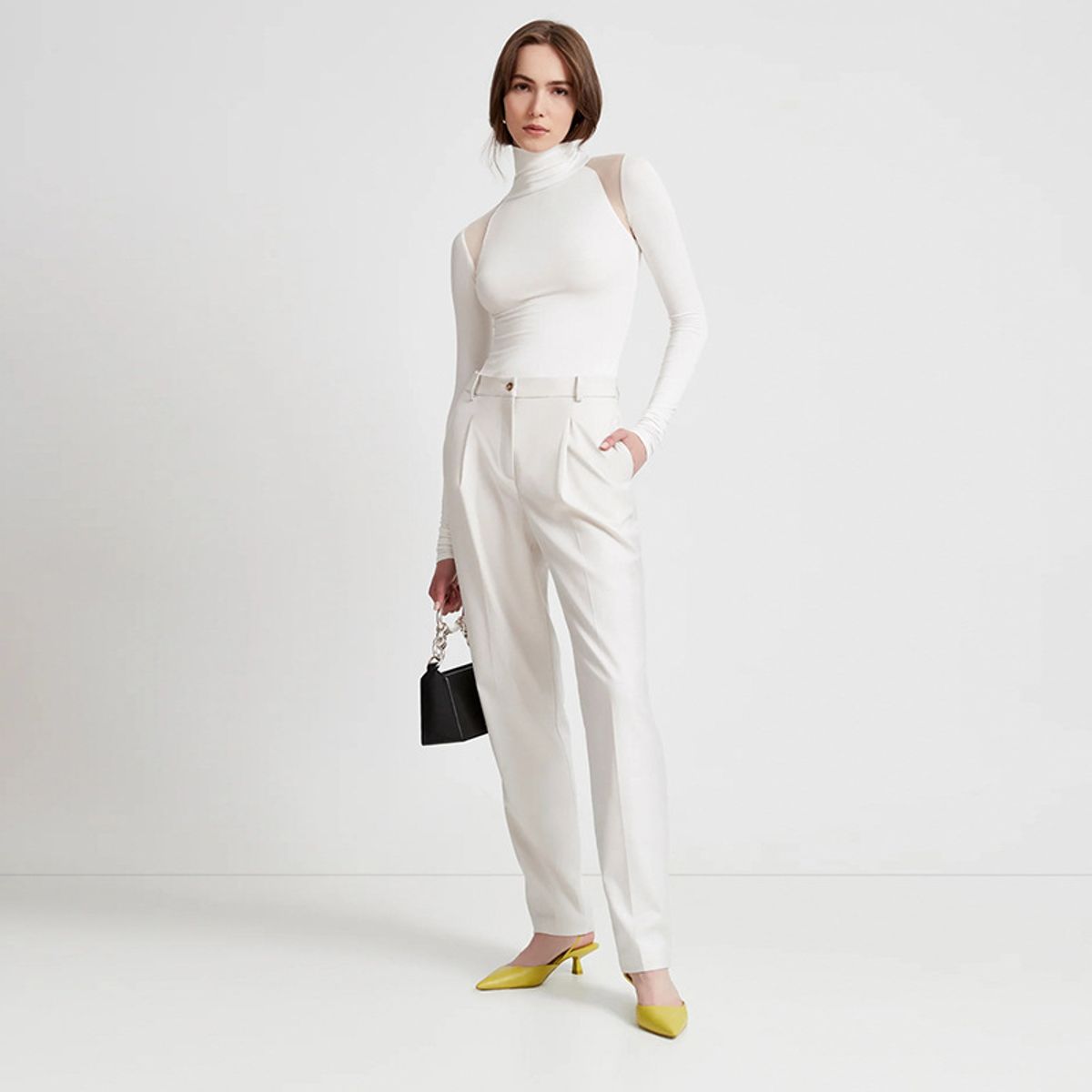 VELVET - Body Manga Larga Fiorentina Blanco