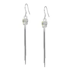 LK LUKSO - Aros Largos Mariposa Cristal Tornasol en Plata 925