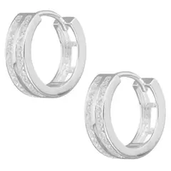 LK LUKSO - Aros Argolla Plata 925 Huggie Líneas Circones 15 mm