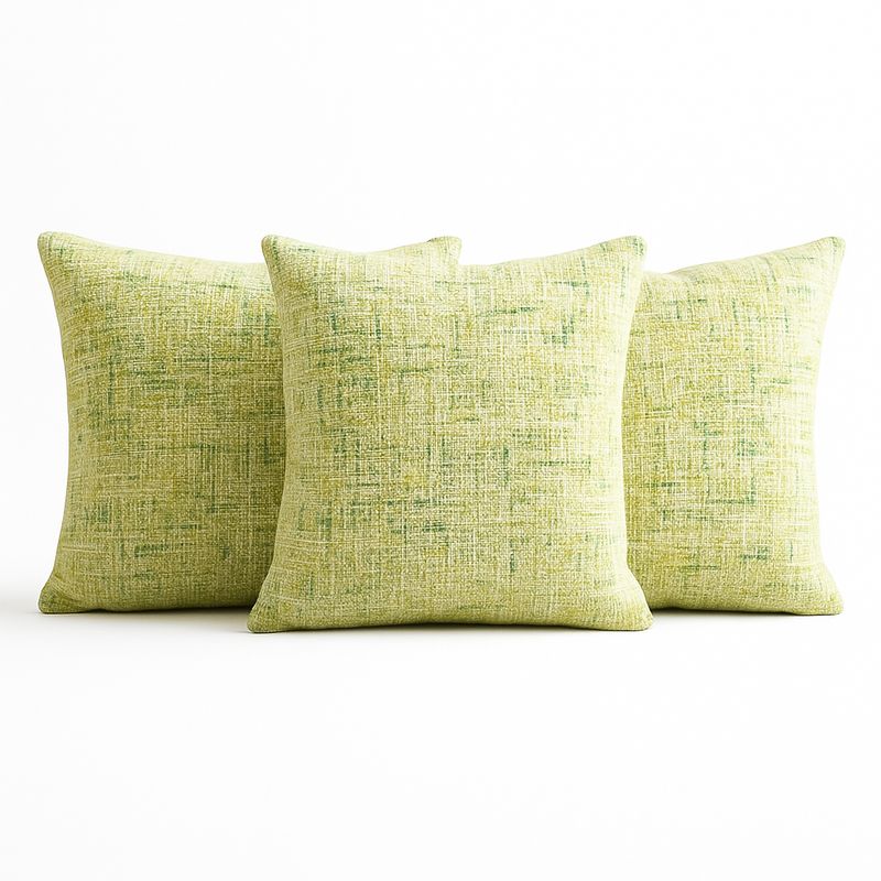 ARMONIA - Trío fundas cojín vintage verde 45x45 estilo elegante 679