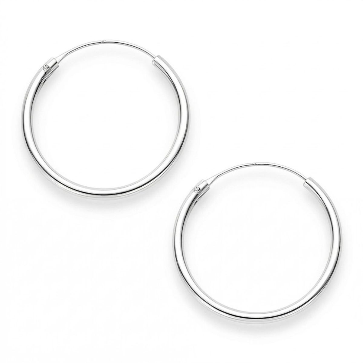 LK LUKSO - Aros Argolla de Plata 925 Lisa 18 mm