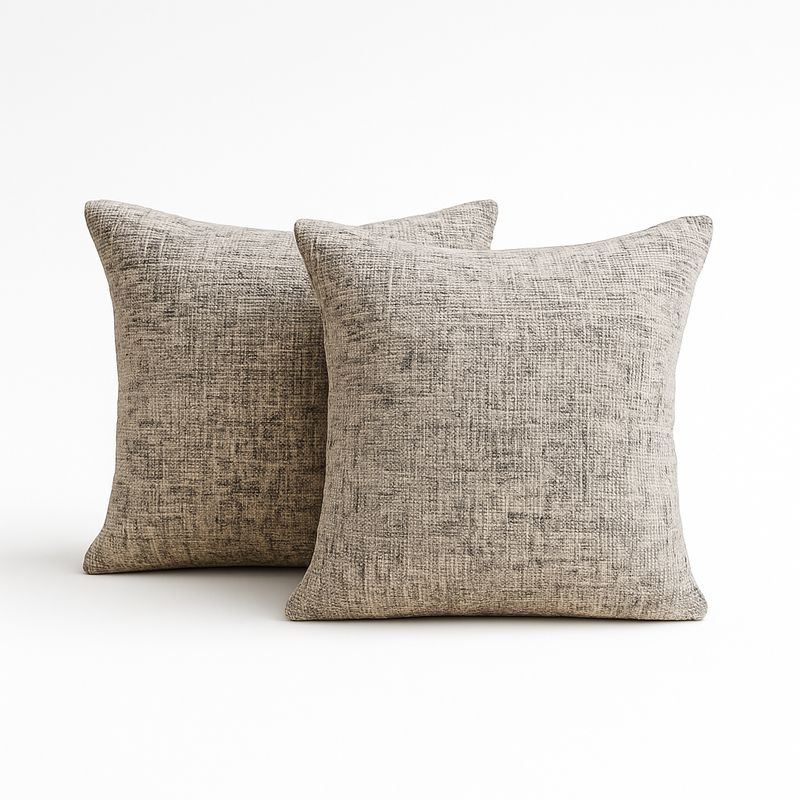 ARMONIA - Pack 2 fundas cojín vintage gris 45x45 elegantes 679