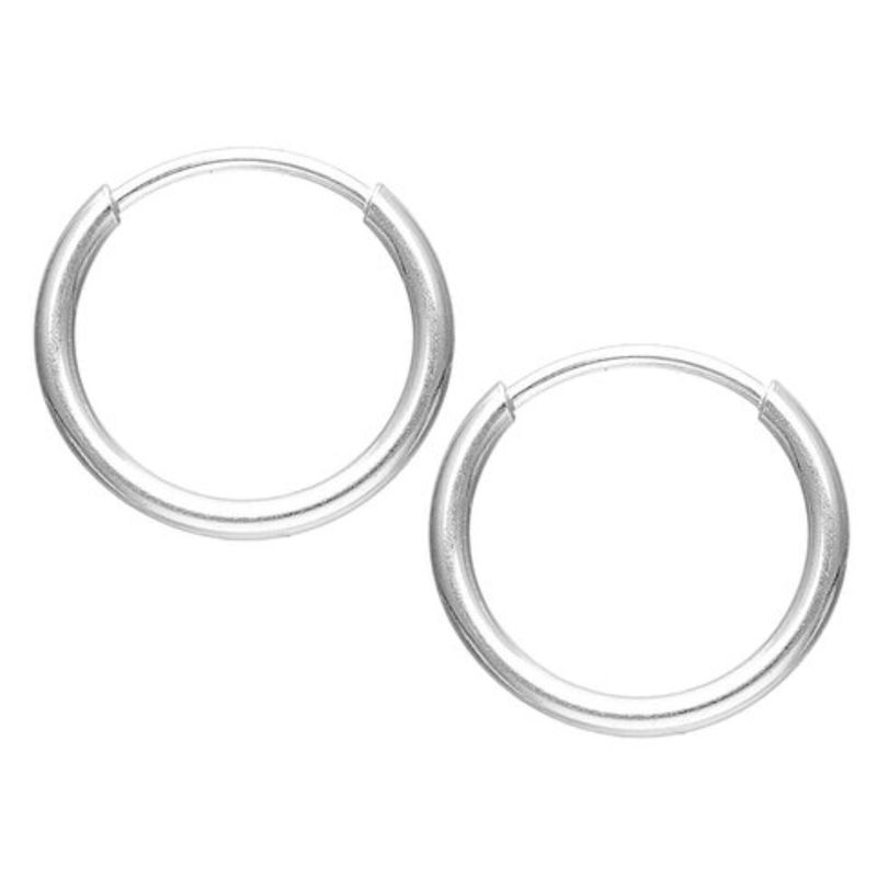 LK LUKSO - Aros Argolla de Plata Lisa 15 mm