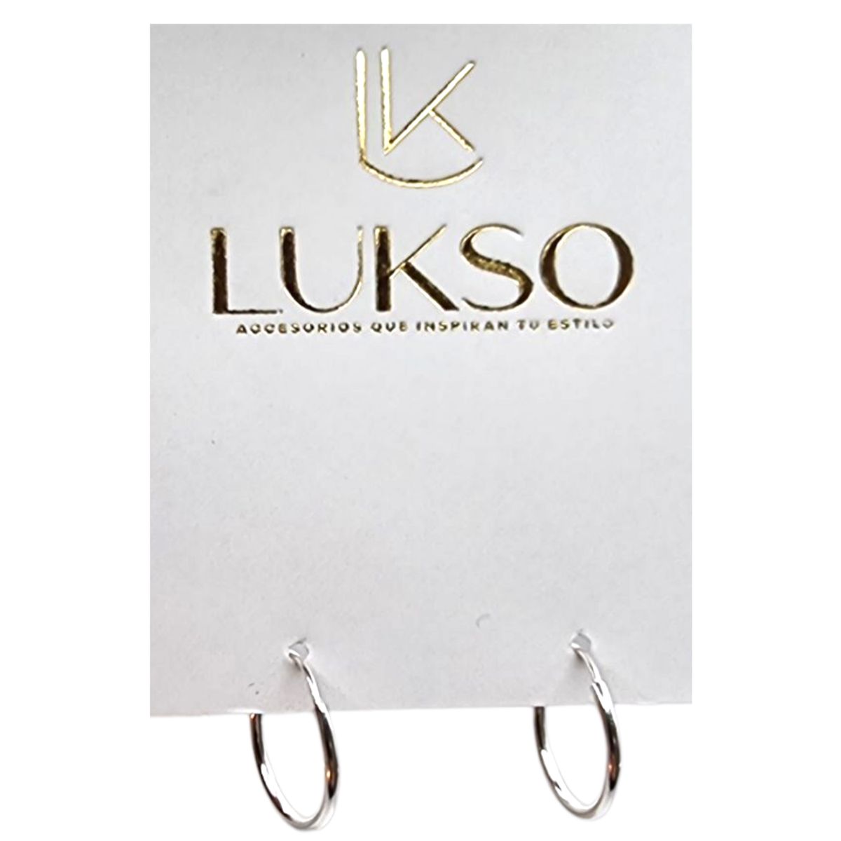 LK LUKSO - Aros Argolla de Plata Lisa 14 mm 