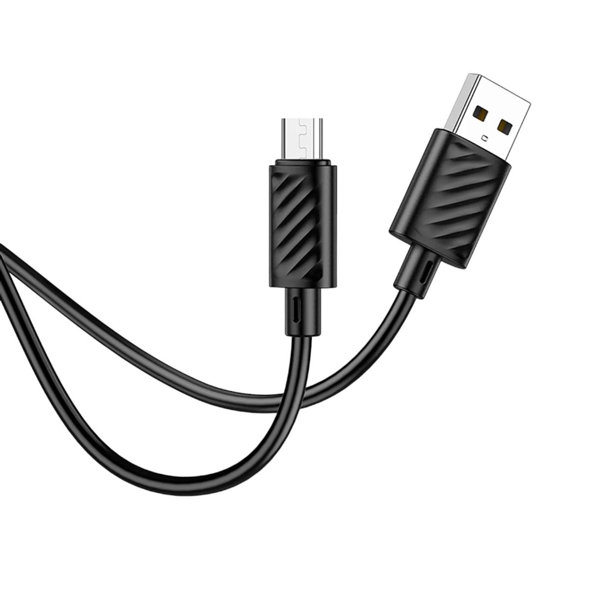 HOCO - Cable Hoco X88 Micro‑USB 2 m 24 A Negro  Resistente y Rápido