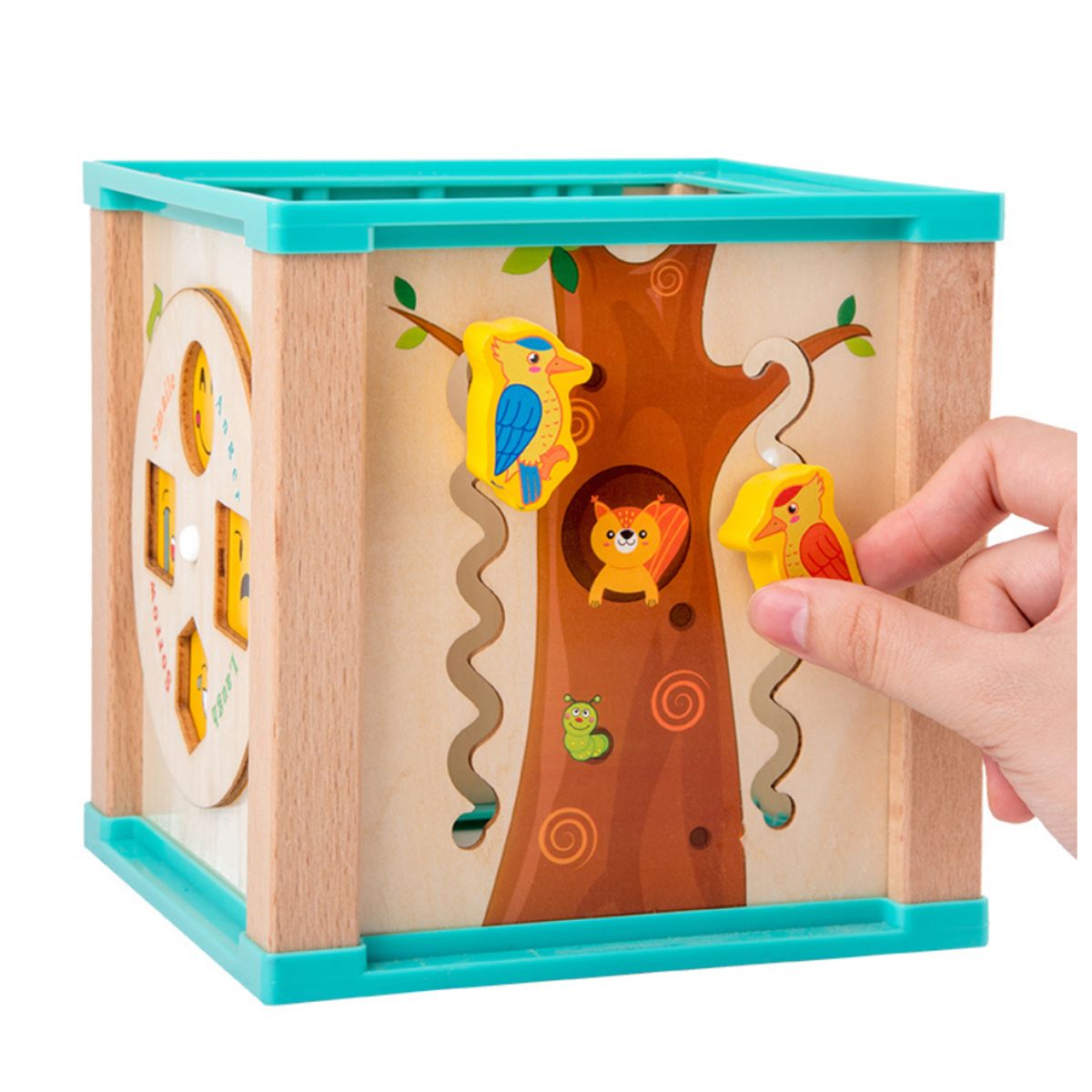 ABC - Cubo Didáctico de Madera 5 en 1 – Juguete Montessori