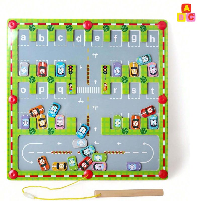 ABC - Juego Montessori Estacionamiento Alfabético Magnético