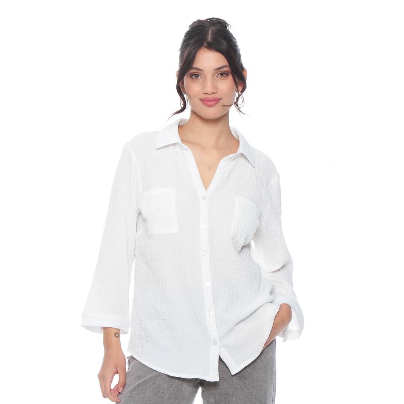 WADOS - BLUSA MANGA LARGA SOLIDA