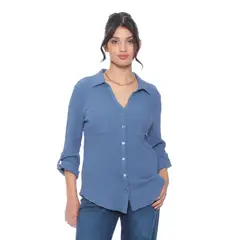 WADOS - BLUSA MANGA LARGA SOLIDA