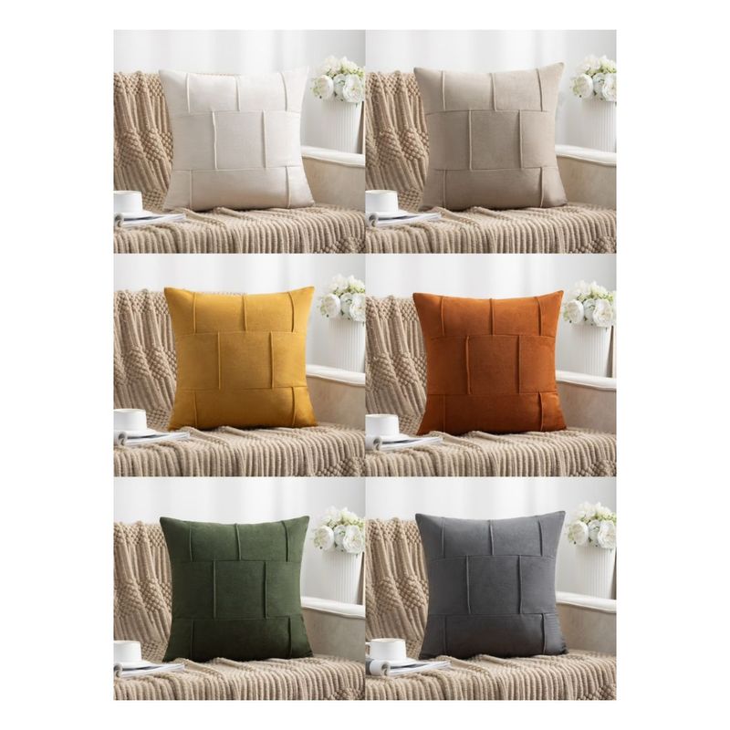 GENERICO - Cojin con Funda Entrelazado Chenille 45 x 45 cm - Beige