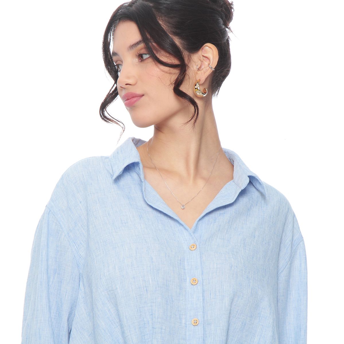 WADOS - BLUSA MANGA LARGA ABOTONADA EN DELANTERO