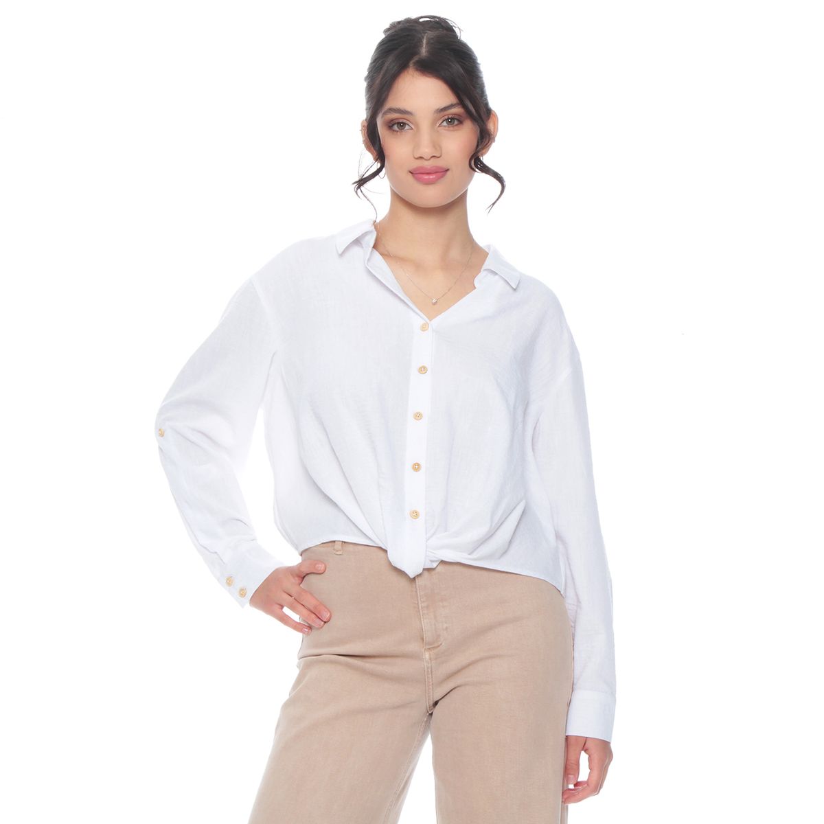 WADOS - BLUSA MANGA LARGA ABOTONADA EN DELANTERO