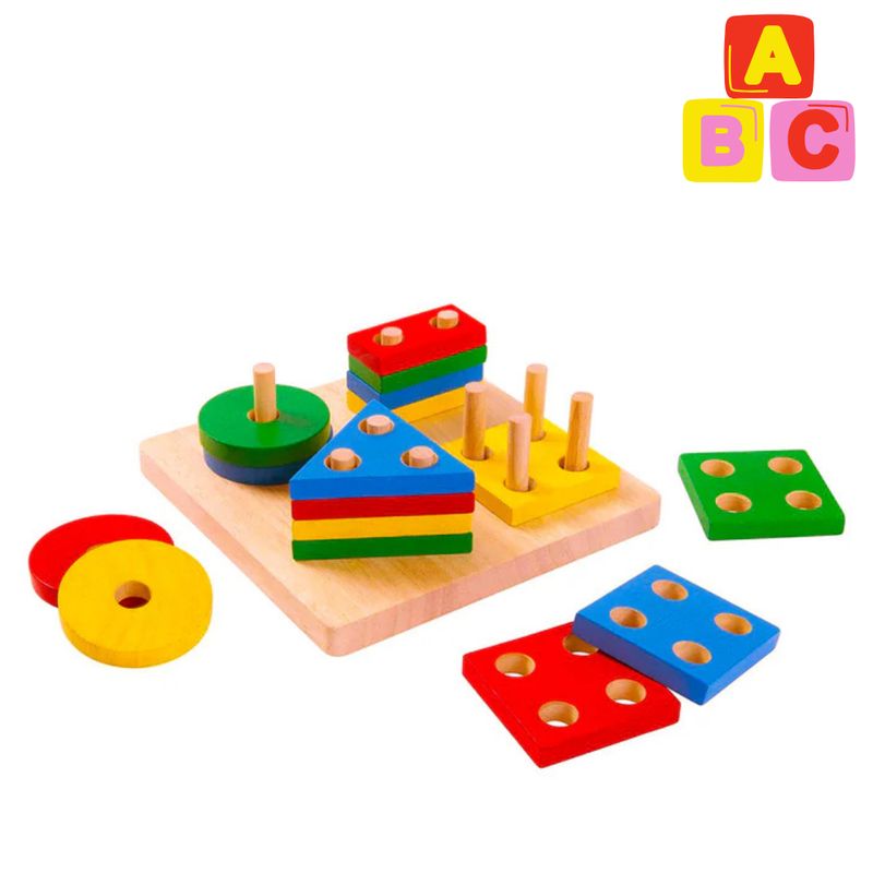 ABC - Tablero Montessori de Clasificación por Forma y Color