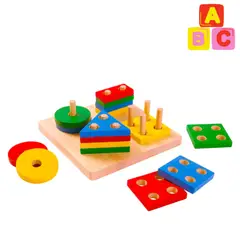 ABC - Tablero Montessori de Clasificación por Forma y Color