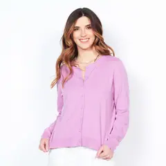 WADOS - CHALECO MANGA LARGA ABOTONADA EN DELANTERO CUELLO REDONDO