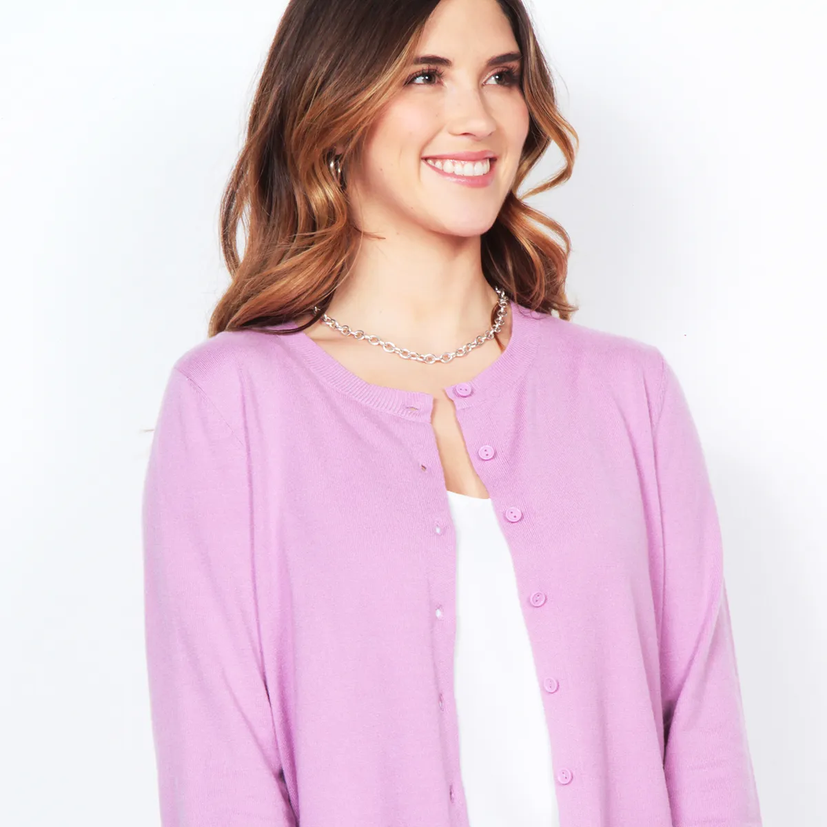 WADOS - CHALECO MANGA LARGA ABOTONADA EN DELANTERO CUELLO REDONDO