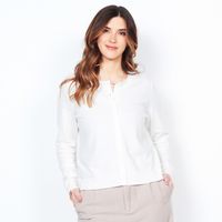 CHALECO MANGA LARGA ABOTONADA EN DELANTERO CUELLO REDONDO