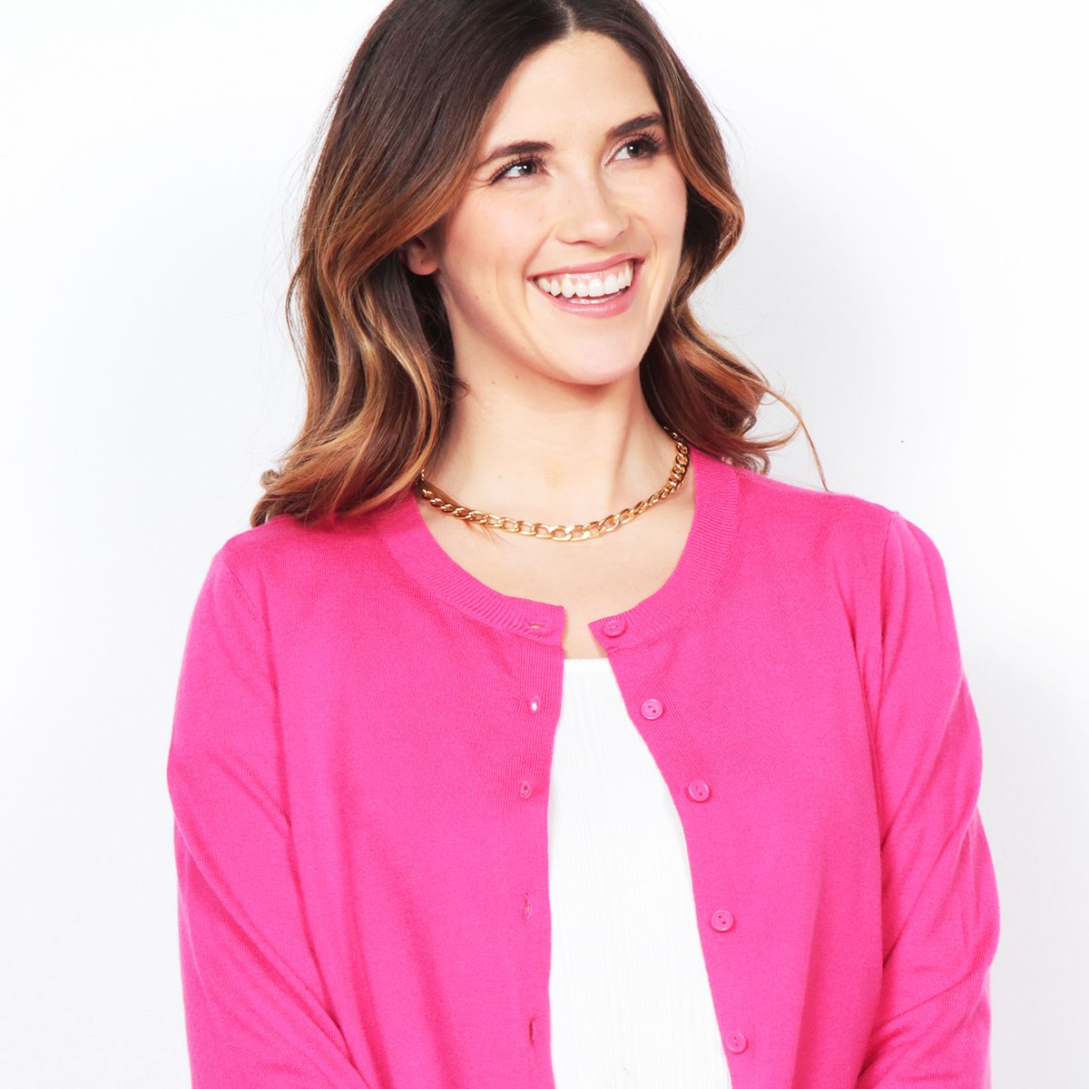 WADOS - CHALECO MANGA LARGA ABOTONADA EN DELANTERO CUELLO REDONDO