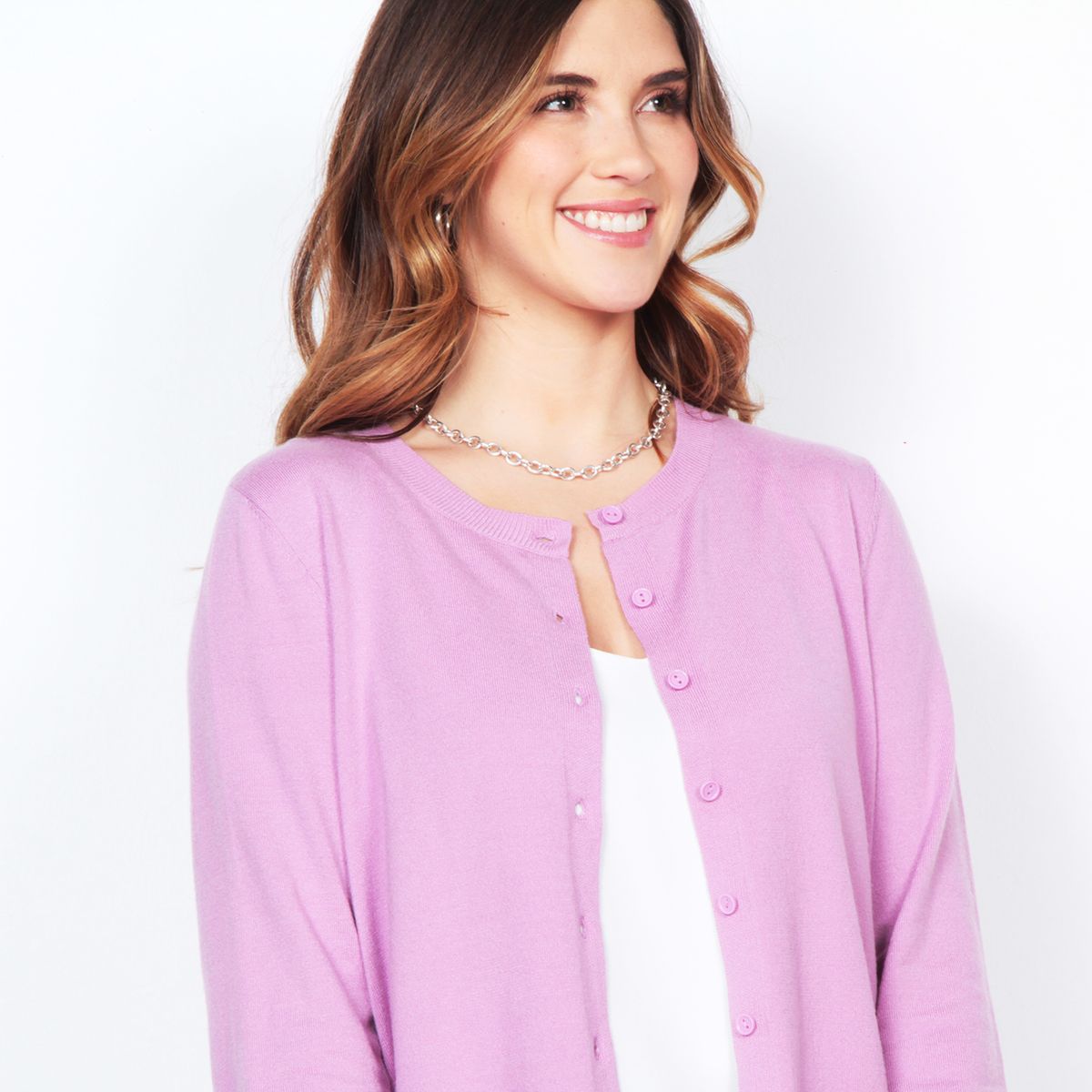 WADOS - CHALECO MANGA LARGA ABOTONADA EN DELANTERO CUELLO REDONDO