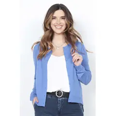 WADOS - CHALECO MANGA LARGA ABOTONADA EN DELANTERO CUELLO REDONDO