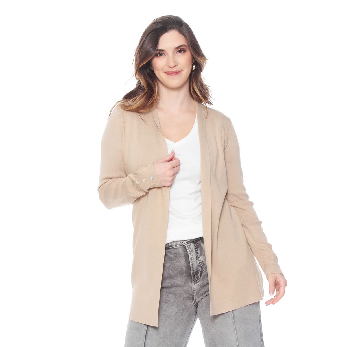 WADOS - CHALECO MANGA LARGA  CON BOTONES EN LAS MANGAS