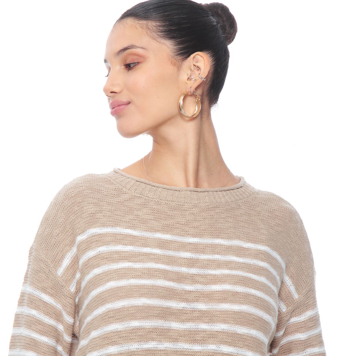 WADOS - SWEATER MANGA LARGA LISTADO ESCOTE REDONDO