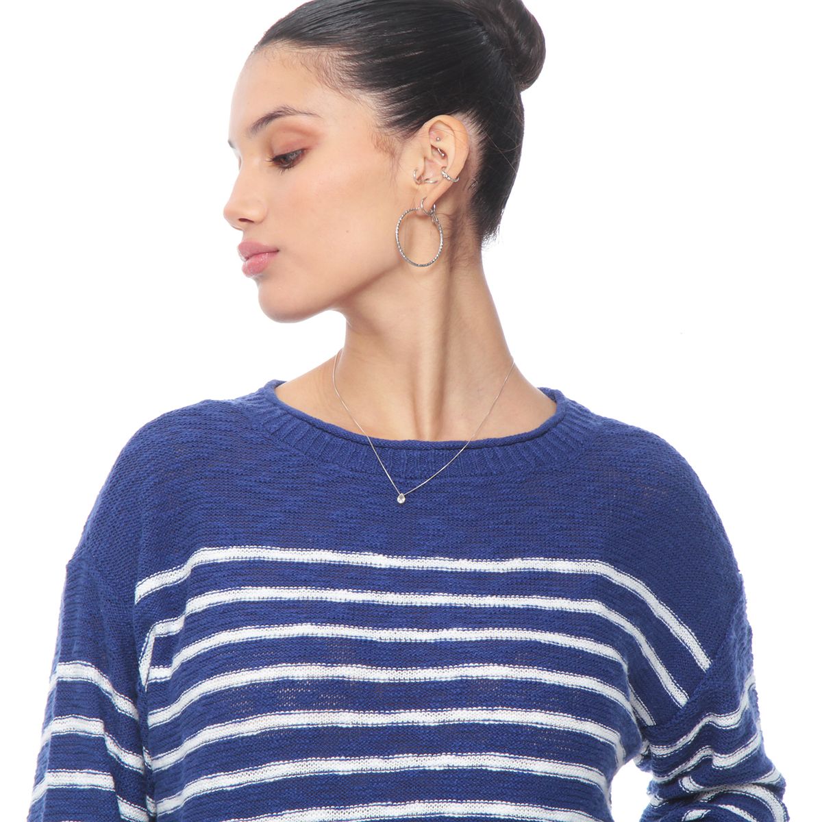 WADOS - SWEATER MANGA LARGA LISTADO ESCOTE REDONDO