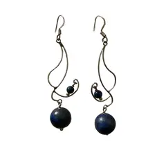 TAETHAI - Aros plata 925 con Lapislázuli, livianos