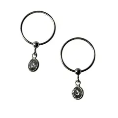TAETHAI - Aros plata 925 con Circón colgante